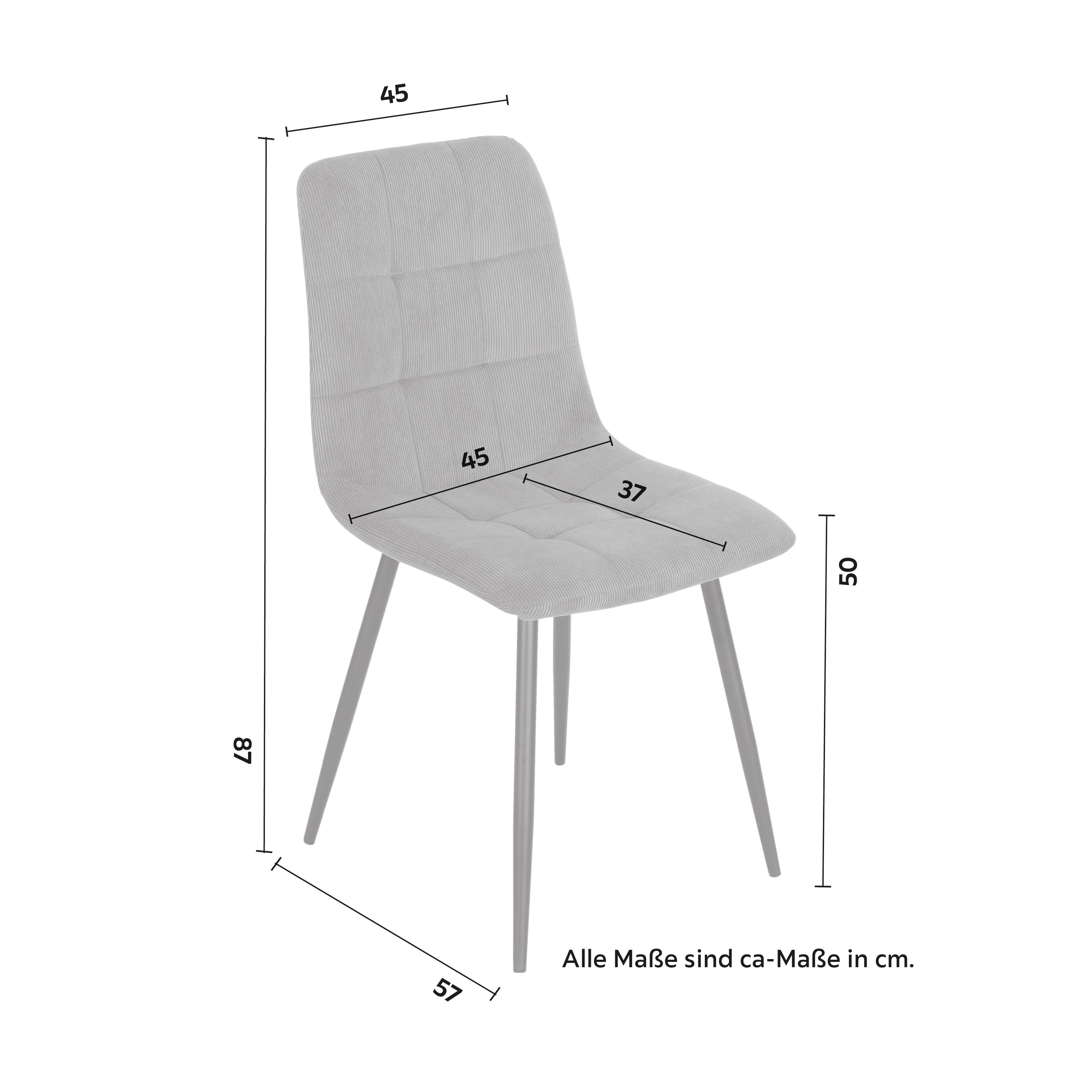 STOL NINO - grå/svart, Modern, metall/trä (45/88/54,5cm) - Mömax