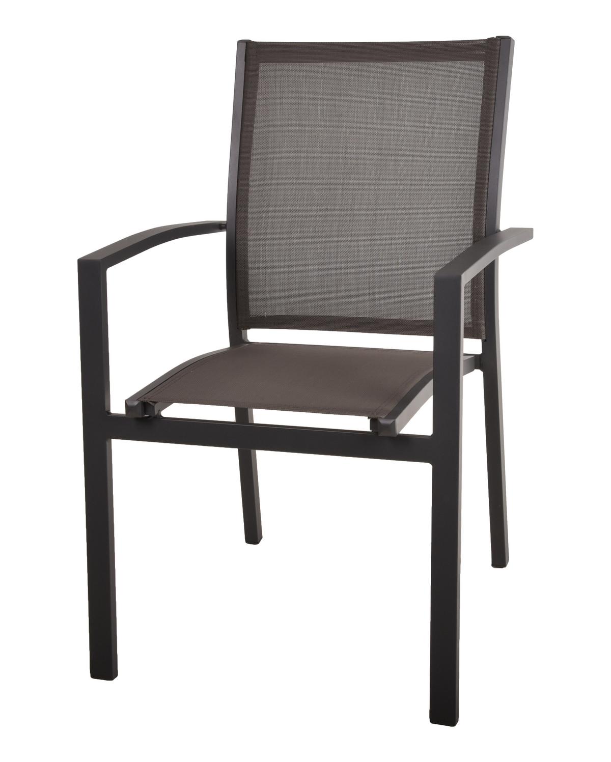 Gartenset Elena 3-tlg. Dunkelgrau/Schwarz - Dunkelgrau/Schwarz, Basics, Kunststoff/Metall (56,5/89/61cm) - Gardenson