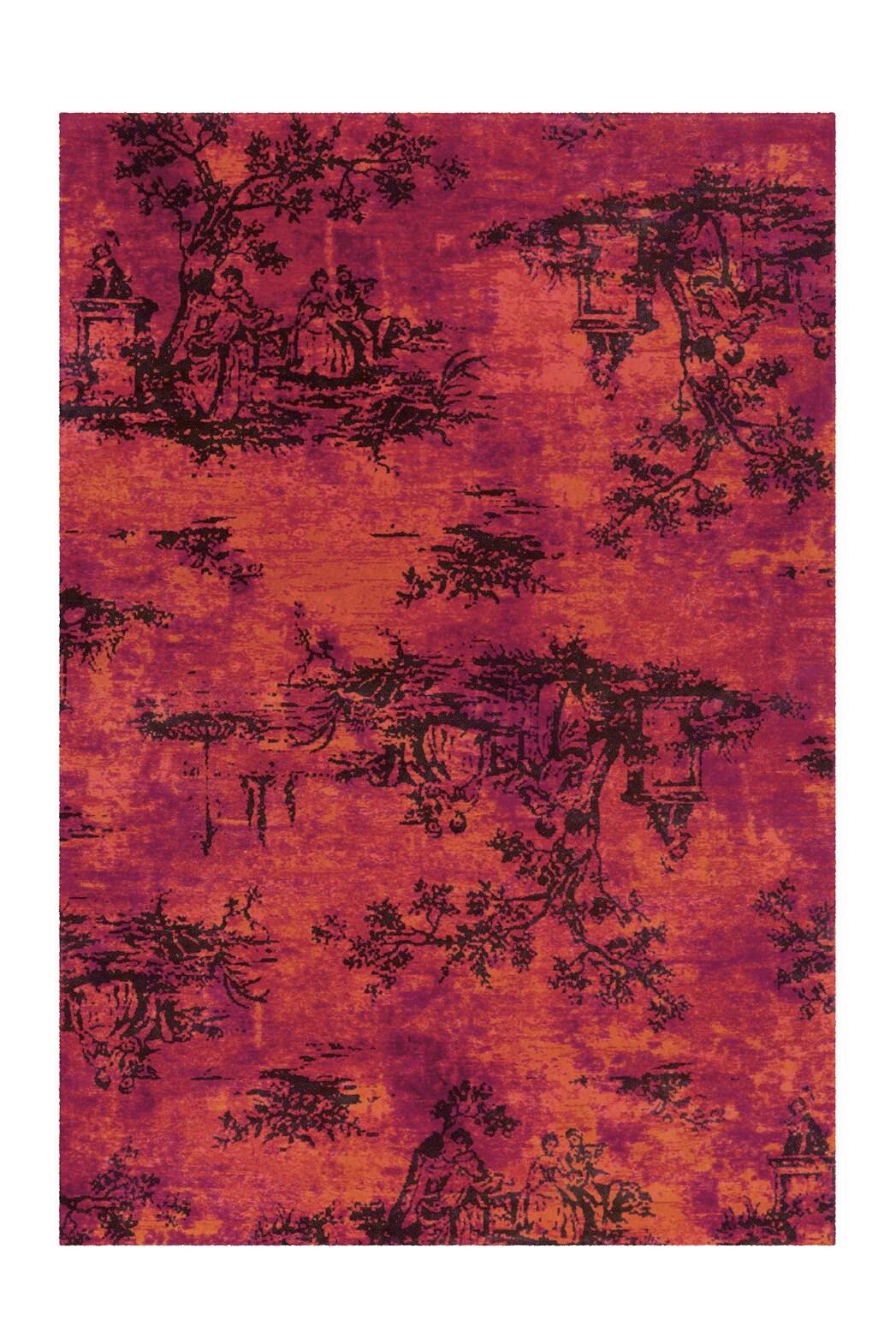 Flachwebeteppich Vintage 5206 Rot 120cm X 180cm - Rot, Basics, Textil (120/180cm) - Kayoom