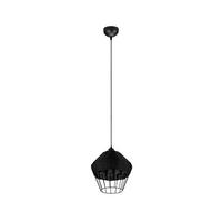 Pendelleuchte Borka Schwarz max. 40 Watt - Schwarz, ROMANTIK / LANDHAUS, Holz/Metall (30/150cm)