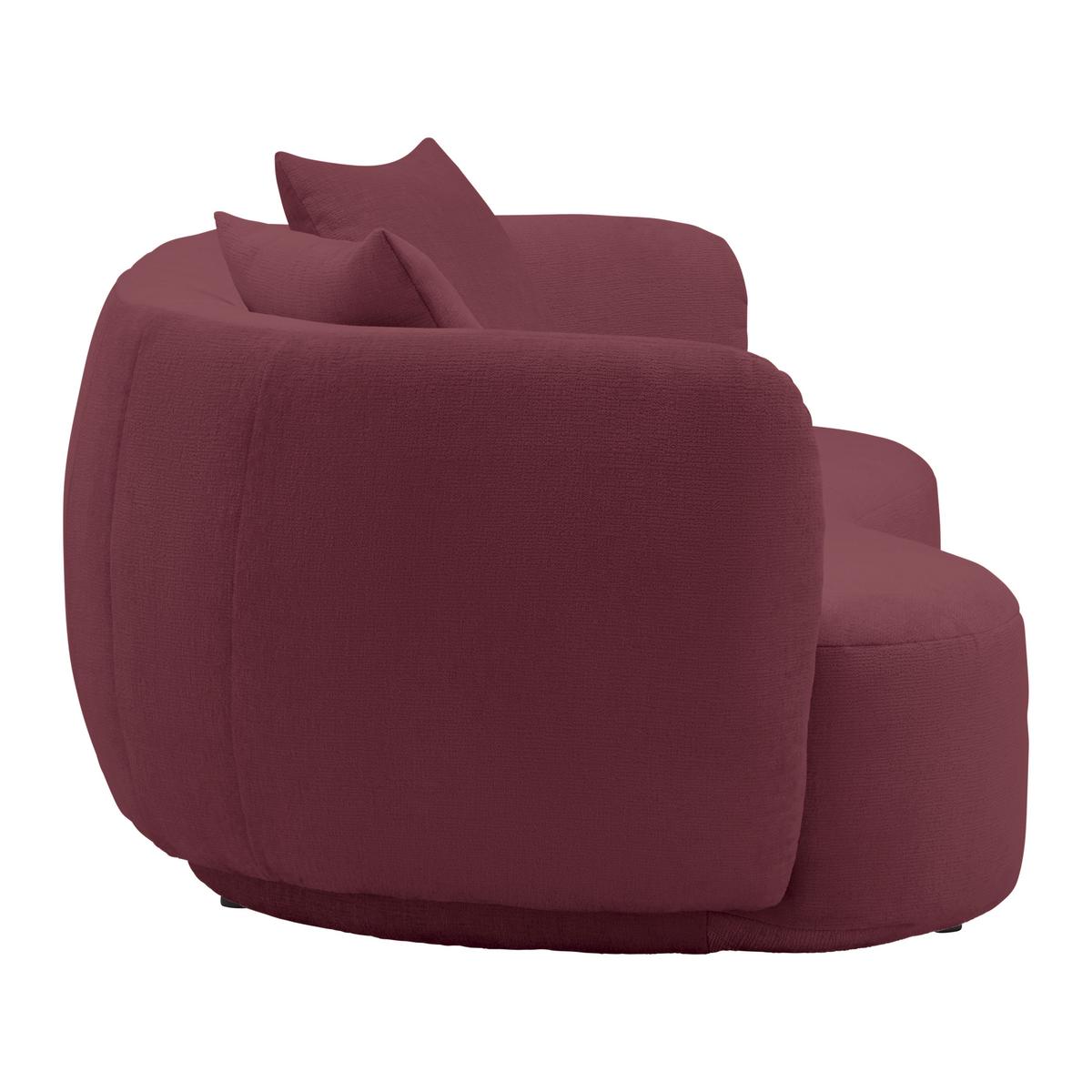 Bigsofa Leonas Bordeaux - Bordeaux/Schwarz, MODERN, Kunststoff/Textil (235/72/110cm) - Premium Living