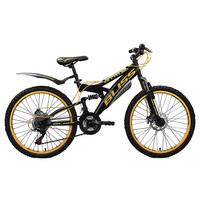 KINDERFAHRRAD MTB Fully 24" Bliss RH 38cm - Gelb/Schwarz, Basics, Metall (180/70/80cm) - Atrigo