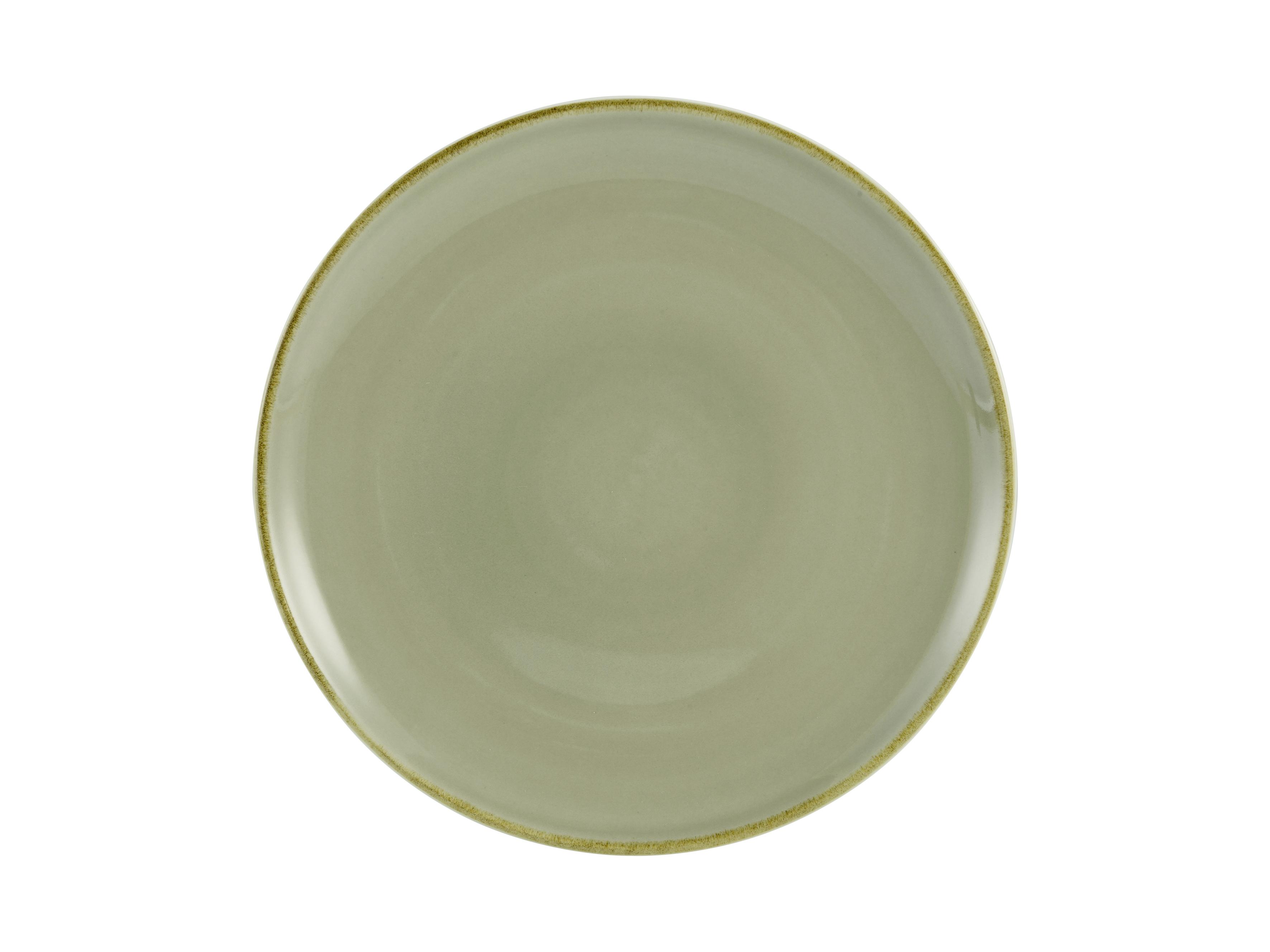 TALERZ DESEROWY LINEN - taupe, ceramika (22/22/2,5cm) - Premium Living