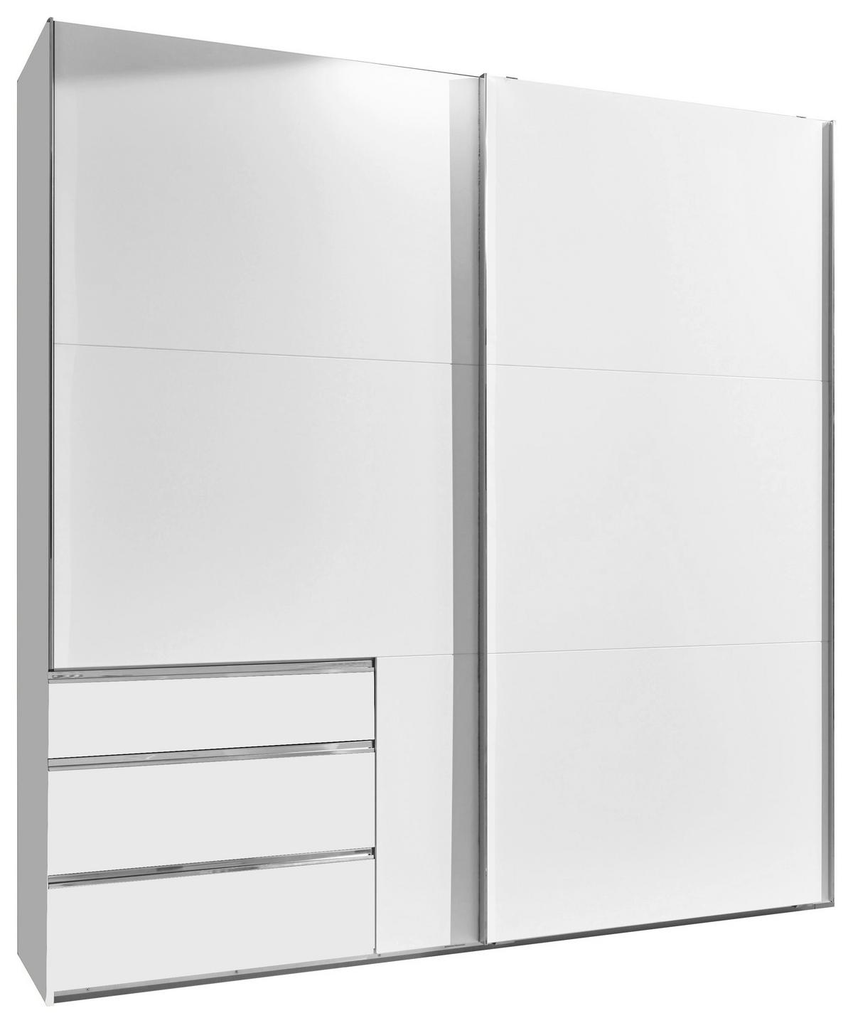 Ormar S Kliznim Vratima Level 36a - bijela/boje kroma, Moderno, drvni materijal/metal (250/216/65cm) - Modern Living