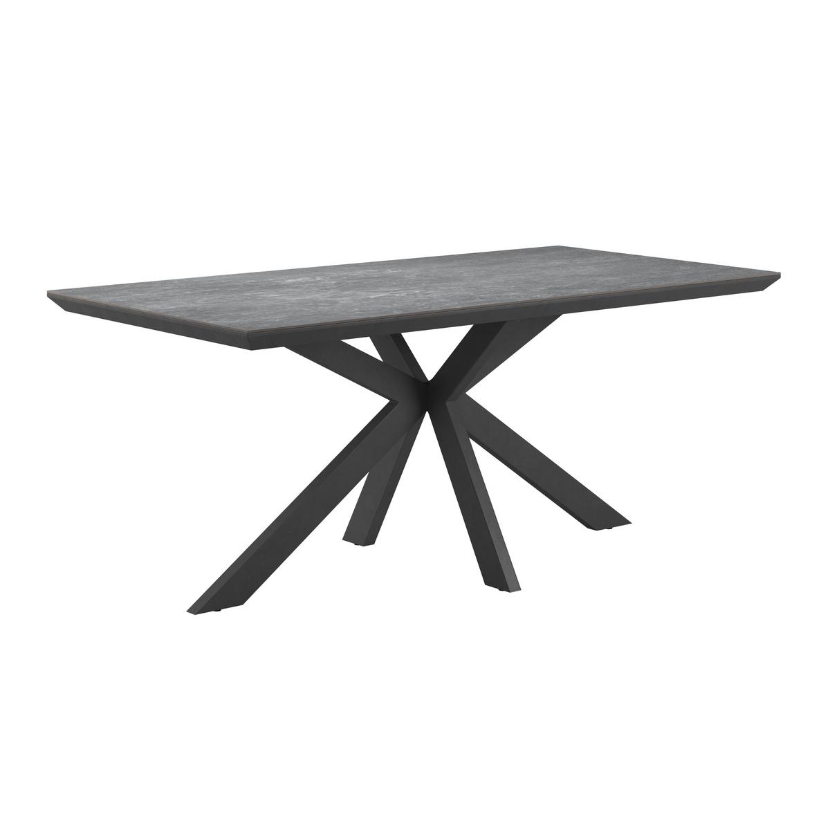 Masa STEVE 1 - negru, Modern, ceramică/metal (180/76/90cm)