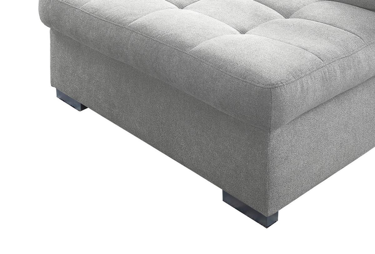 Wohnlandschaft Zira Silberfarben Nylon/Mikrofaser - Chromfarben/Silberfarben, Design, Kunststoff/Textil (212/330/169cm) - Livetastic
