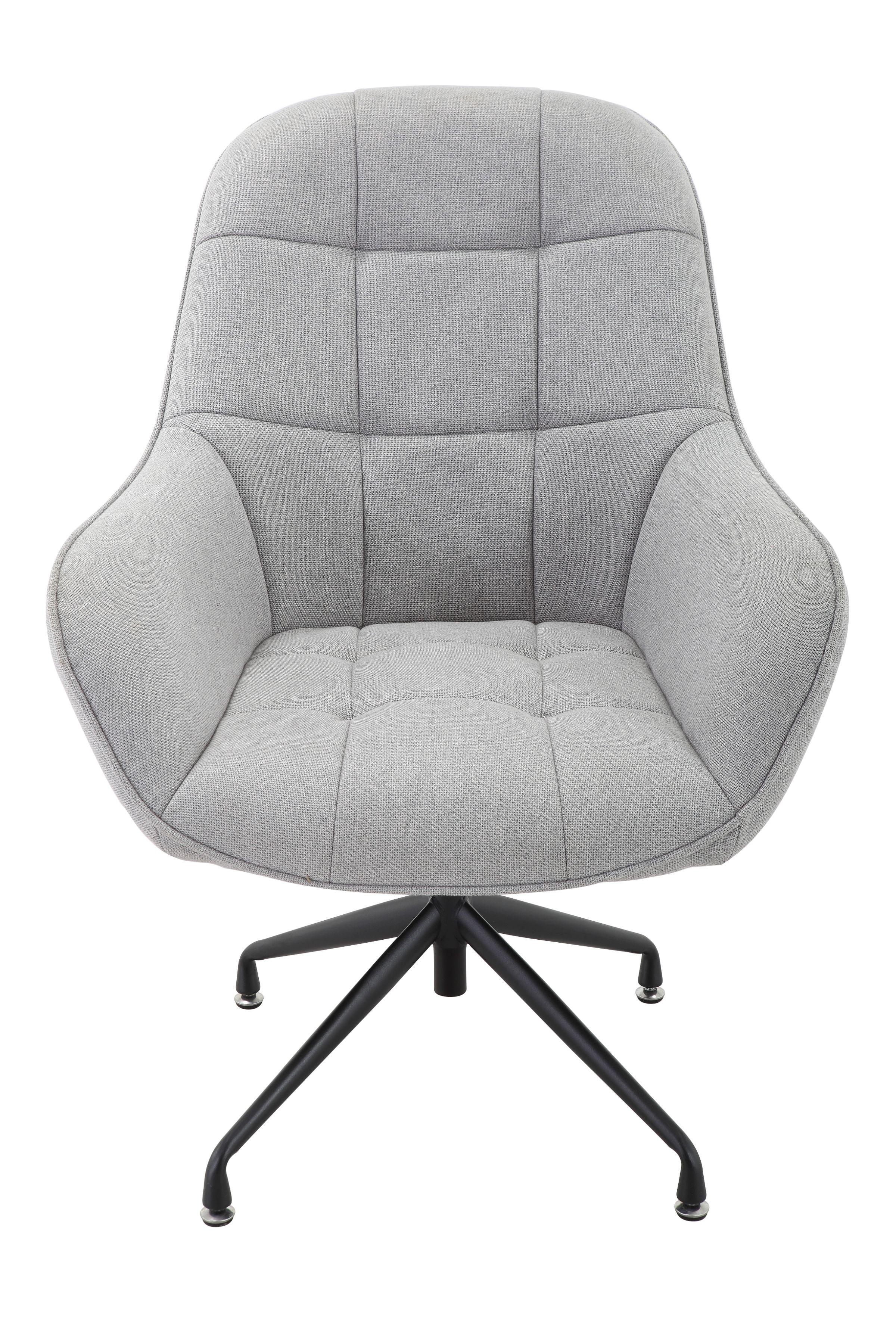 Sessel in Grau - Schwarz/Grau, Modern, Textil/Metall (73/100/75cm) - Modern Living