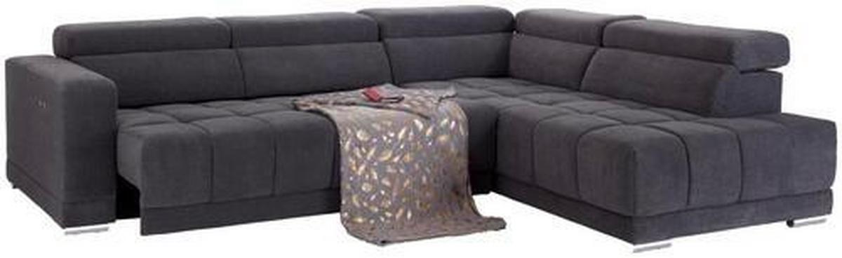 Sedežna Garnitura Hogan, Siva, Relax Funkcija - srebrne barve/siva, Moderno, kovina/tekstil (299/212cm) - Modern Living