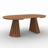 Stol Ennio - boje oraha, Moderno, drvni materijal/drvo (120-200/75/120cm) - Bessagi Home