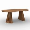UTDRAGBART BORD ENNIO - valnötsfärgad, Modern, metall/trämaterial (120-200/120/75cm) - Bessagi Home