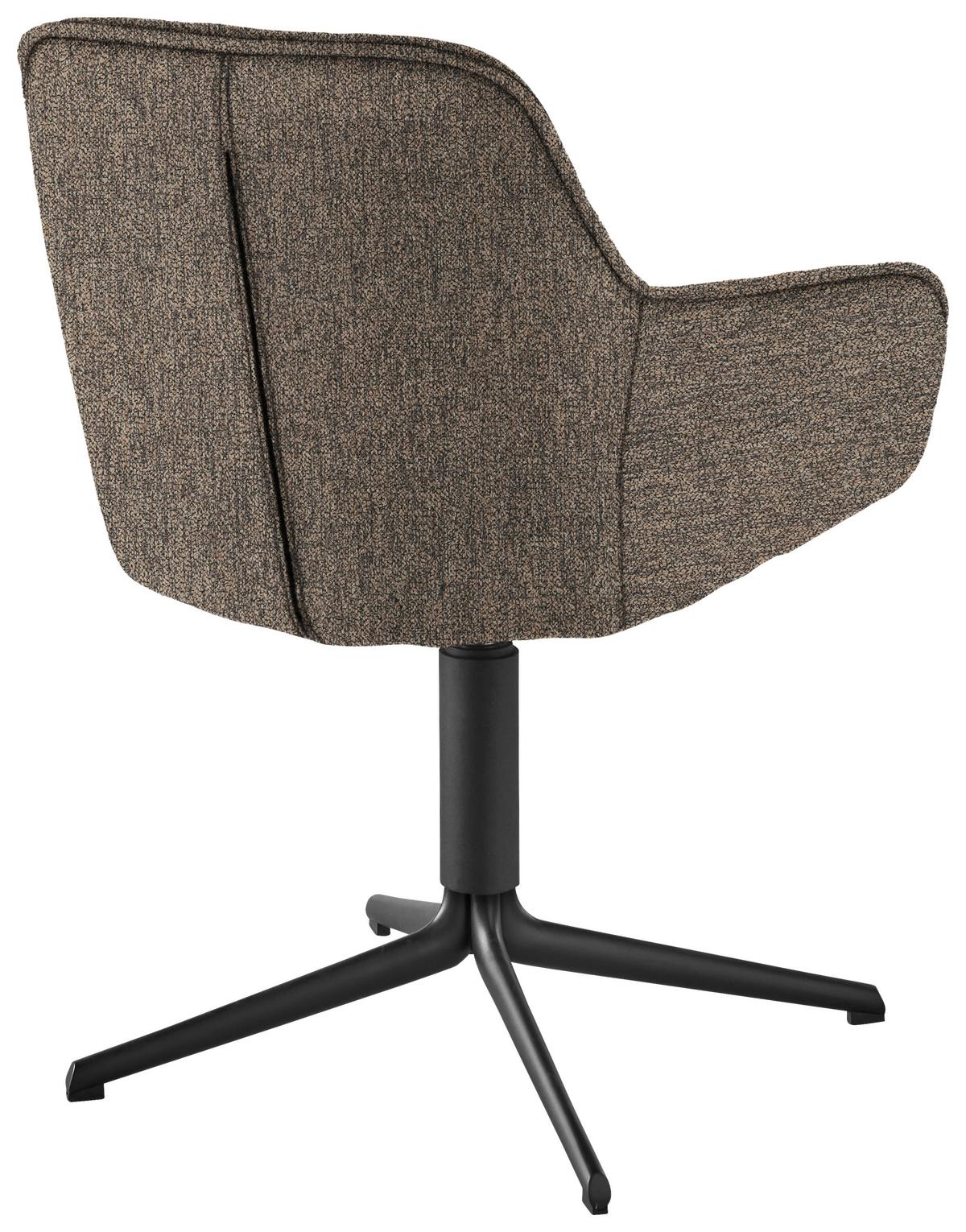 KRZESŁO Z PODŁOKIETNIKAMI TOM -EXKLUSIV- -MR- - taupe, Design, metal/tkanina (62/87/61cm) - Musterring