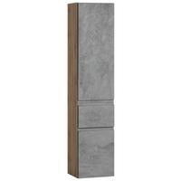 Hochschrank Varese ca. 40x180 cm Hellgrau/Eiche - Eiche Wotan/Hellgrau, MODERN, Holzwerkstoff (40/180/35cm) - Held