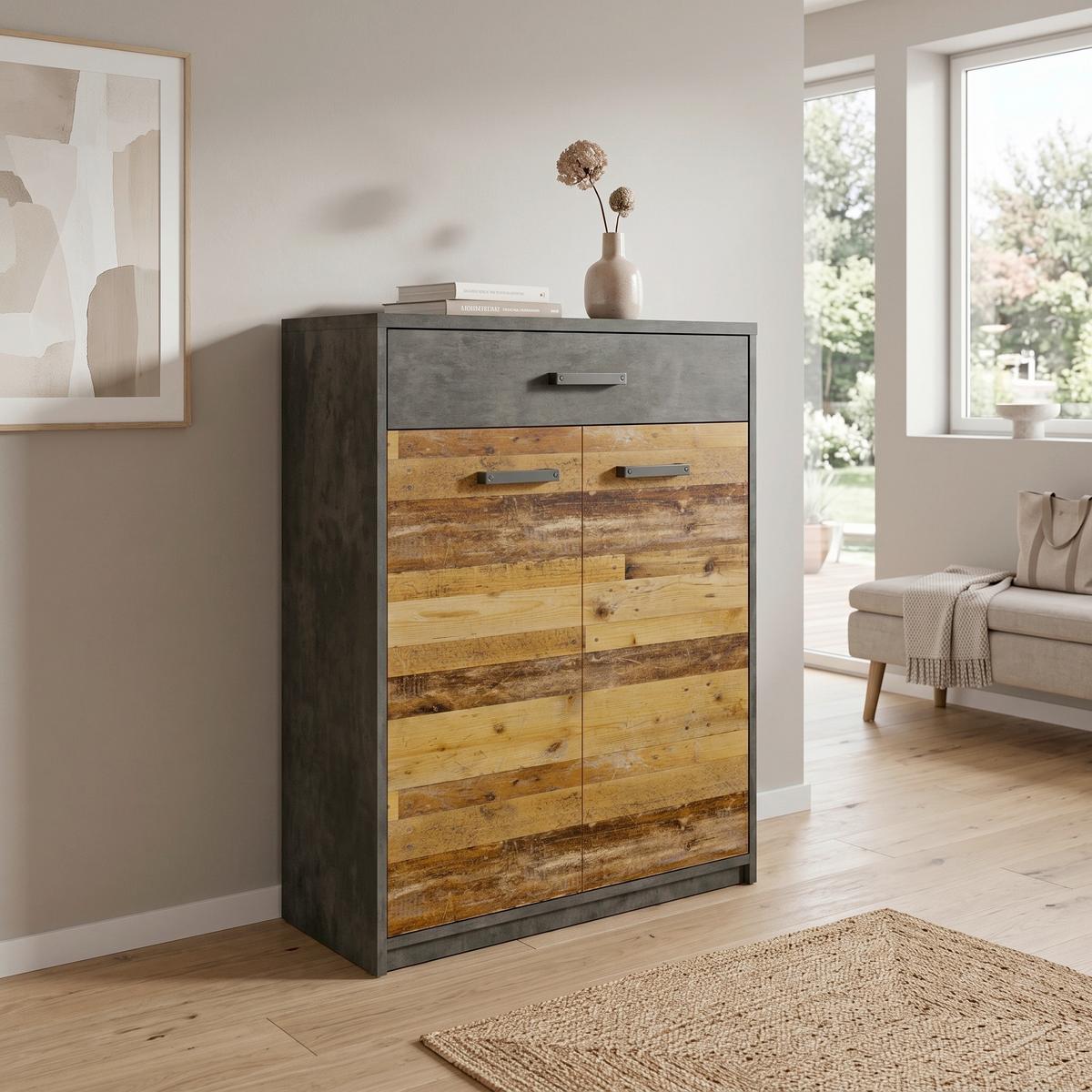 Comodă Perugia - Trend, material pe bază de lemn (79,9/106,2/34cm) - Modern Living