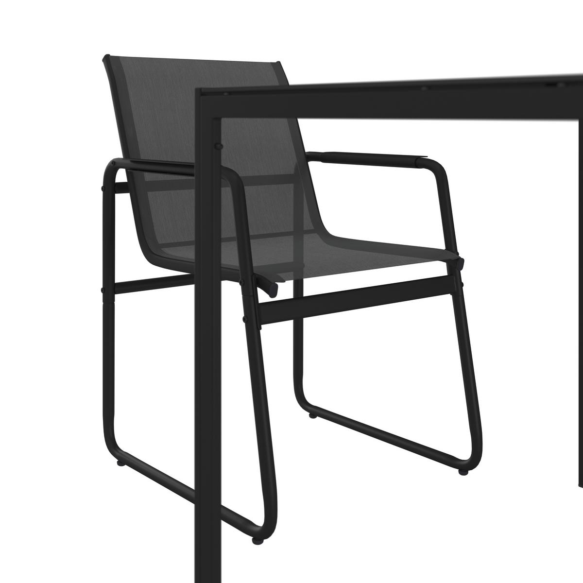 Set grădină Tanja - gri închis/gri, Basics, sticlă/metal - Mömax