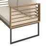 LOUNGEGRUPP SILAS - akaciefärgad/cremefärgad, Modern, metall/trä (130/85/80cm) - Bessagi Garden