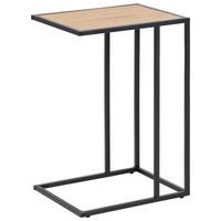 STOLIK BOCZNY SEAFORD - kolor dębowy/czarny, Trend, materiał drewnopochodny/metal (43/35/63cm) - Xora