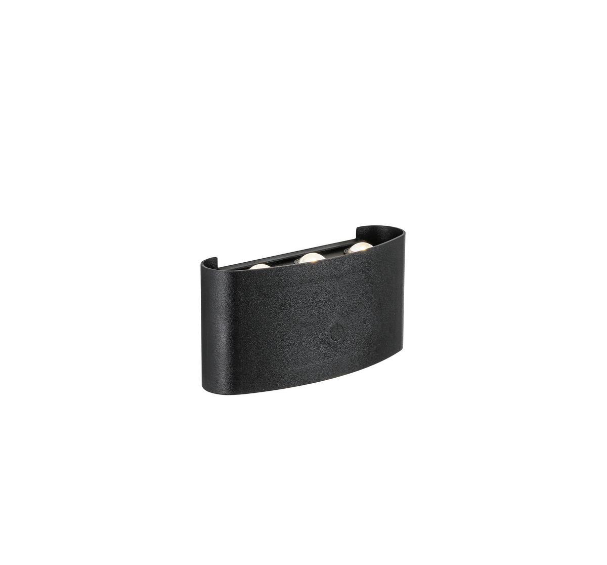 LED-Wandleuchte Beide Schwarz max. 2,5 Watt - Schwarz, MODERN, Kunststoff/Metall (5,25/17/8,5cm) - Mömax