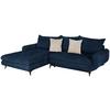 Kutna Garnitura Wave - tamno plava/crna, Moderno, tekstil/metal (189/266cm) - Modern Living