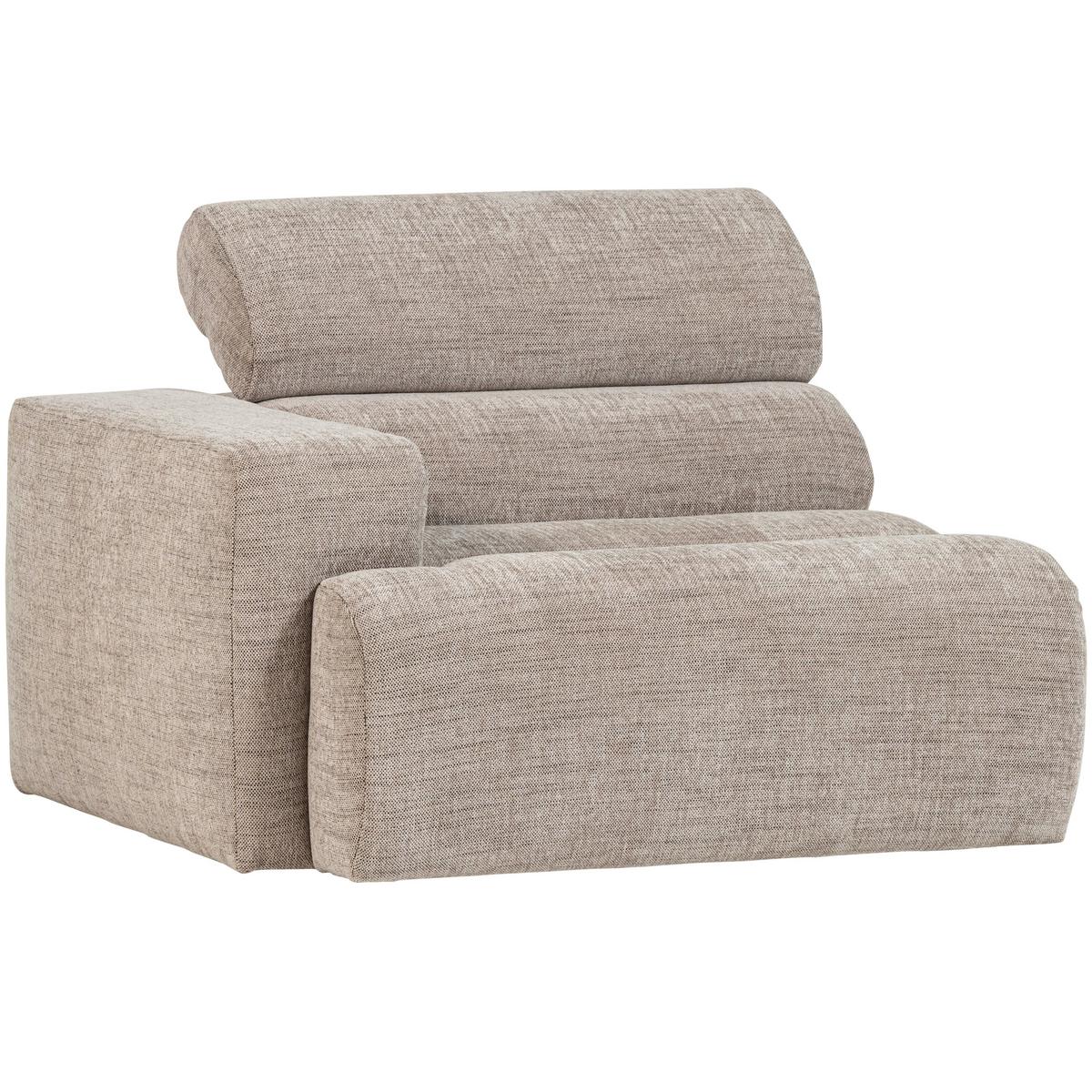 Sofaelement Novi Naturfarben B: 109cm - Schwarz/Naturfarben, Design, Kunststoff/Textil (109/86/113cm) - Livetastic