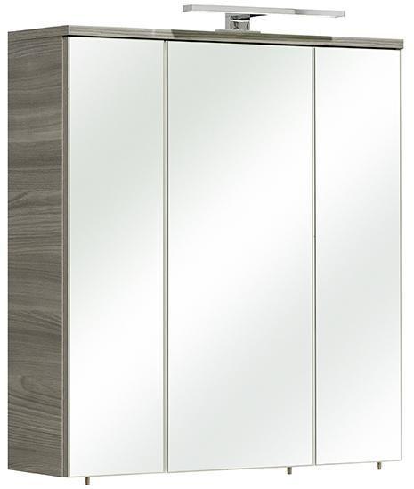 SPIEGELSCHRANK in Grau 'Soltau' - Chromfarben/Grau, KONVENTIONELL, Holzwerkstoff (65,0/72,0/20,0cm) - Xora