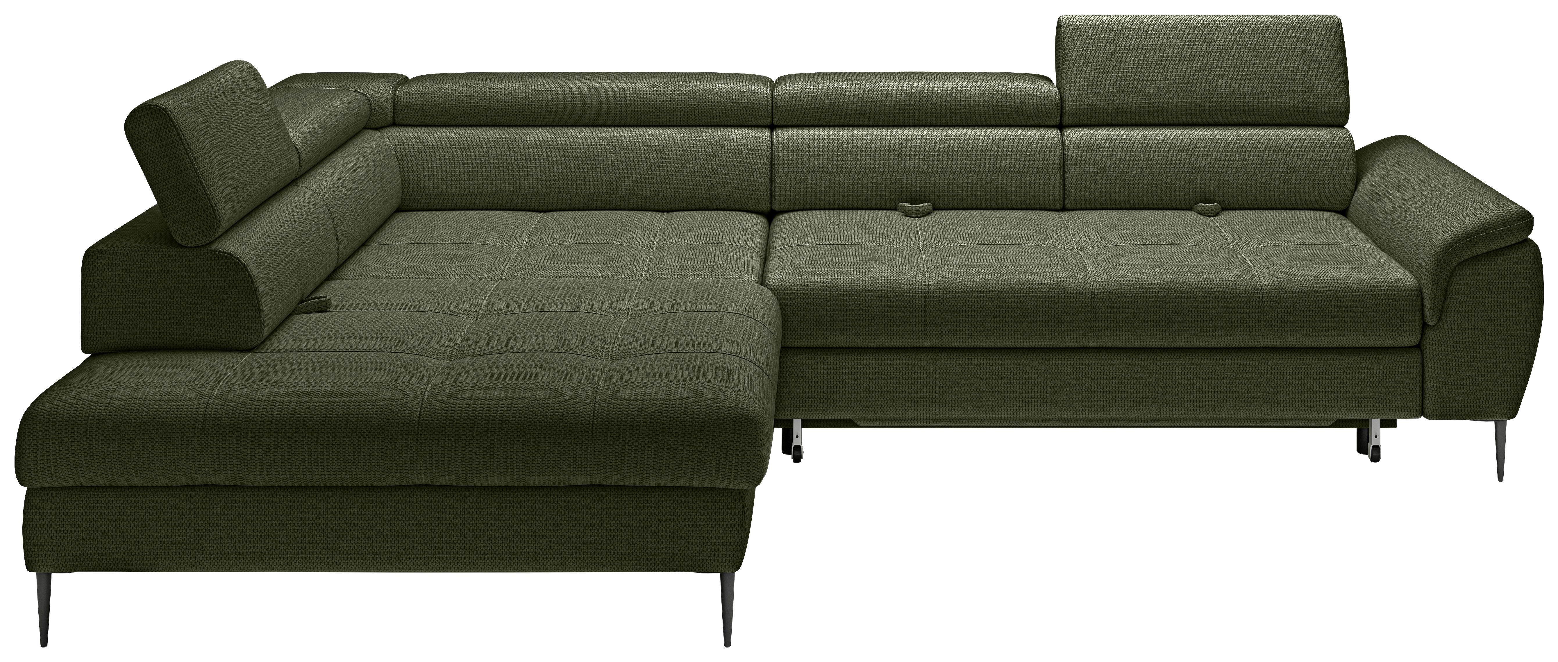 Coltar EMPOLI L - măsliniu, Modern, textil/material pe bază de lemn (218x290/76,5-93,5/111cm) - Modern Living
