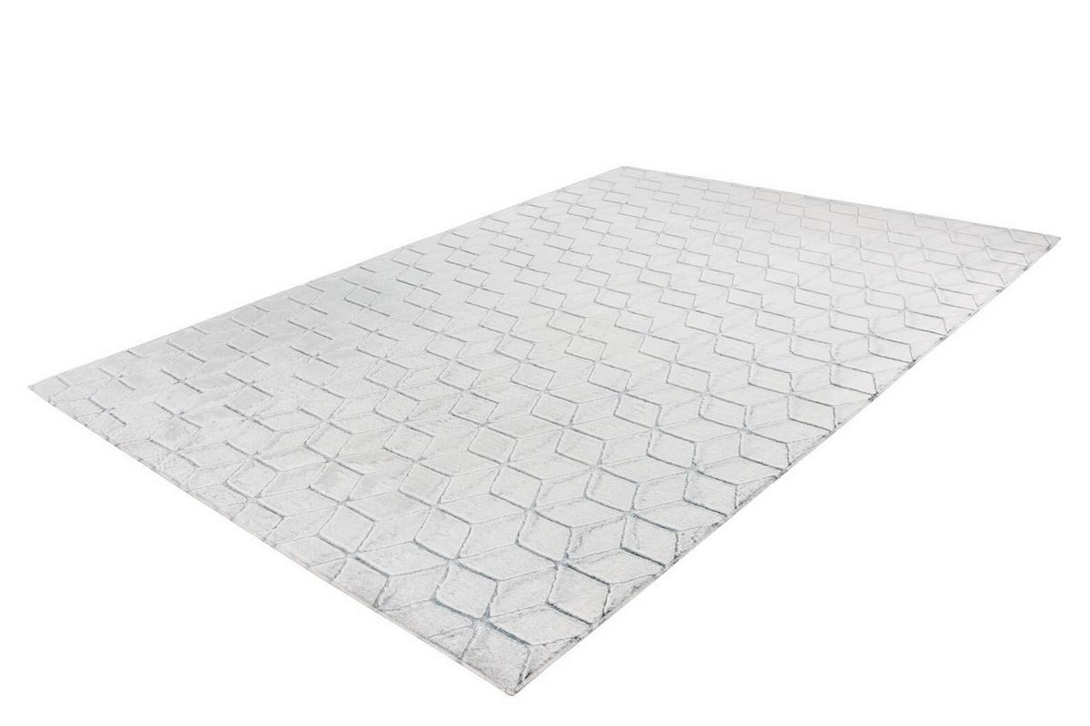 TEPPICH VIVICA 125 WEIß / ANTHRAZIT - Weiss/Anthrazit, Konventionell, Textil (80/150cm) - Kayoom