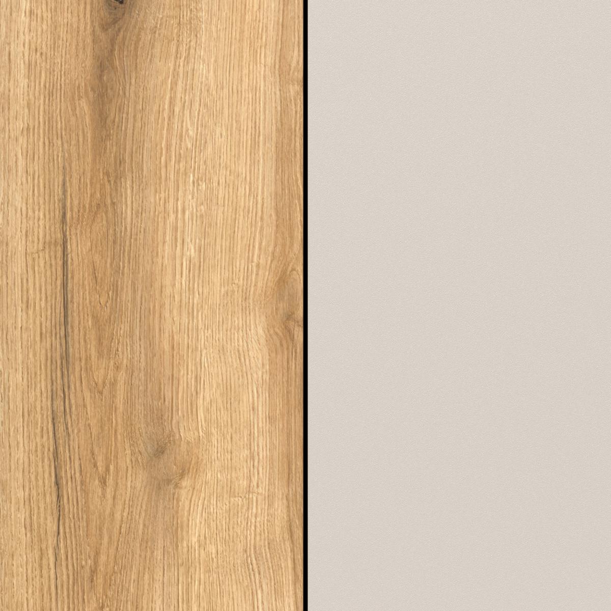 Comodă cu usi KING - cașmir/culoare lemn stejar, Modern, material pe bază de lemn (170/90/40cm) - Modern Living