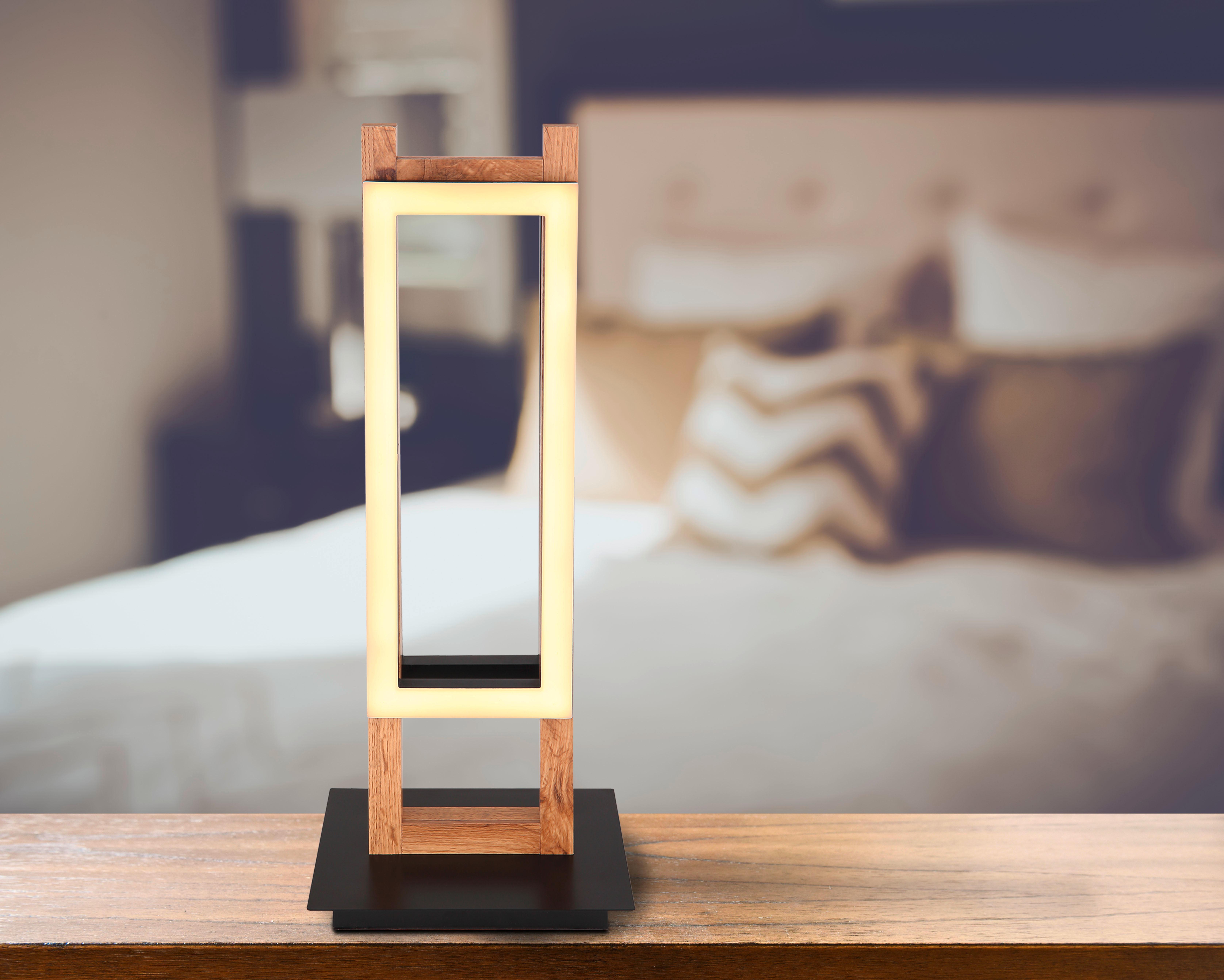 Namizna Led-svetilka Lila, S Sijalko - črna/temno rjava, Design, kovina/umetna masa (20/15/50cm) - Globo