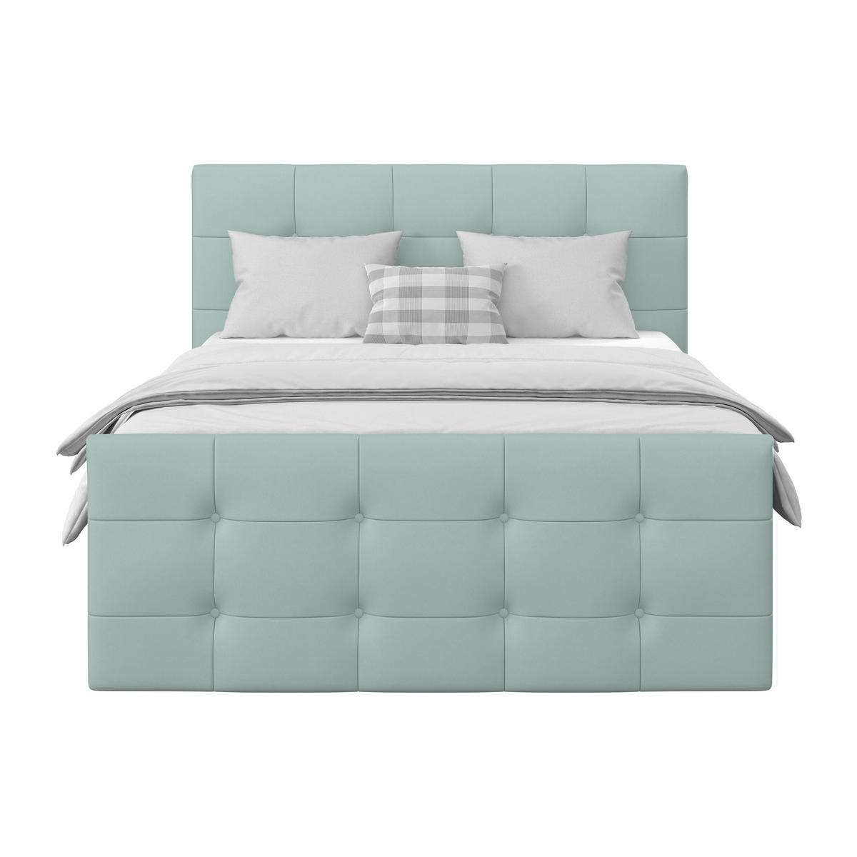 Boxspring Krevet Josie C - crna/boje žada, Moderno, drvni materijal/drvo (160/200cm) - Based