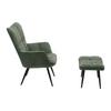 Sessel Alex Grün - grön/svart, Modern, metall/textil (68/100/78cm) - Based