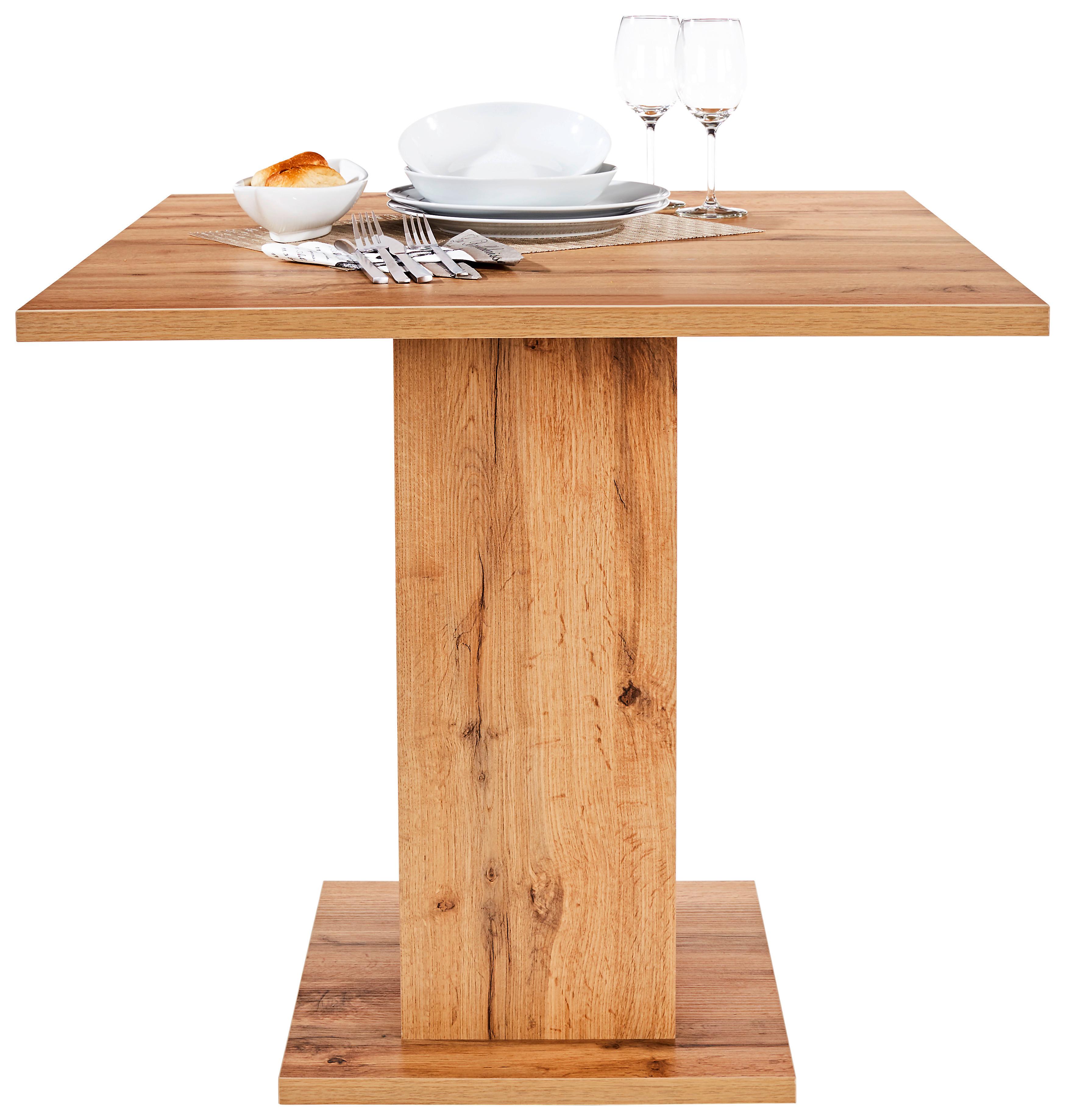 Trpezarijski Sto Sigmund - boja hrasta/bela, Konvencionalno, pločasti materijal (79,5/74/79,5cm) - Based