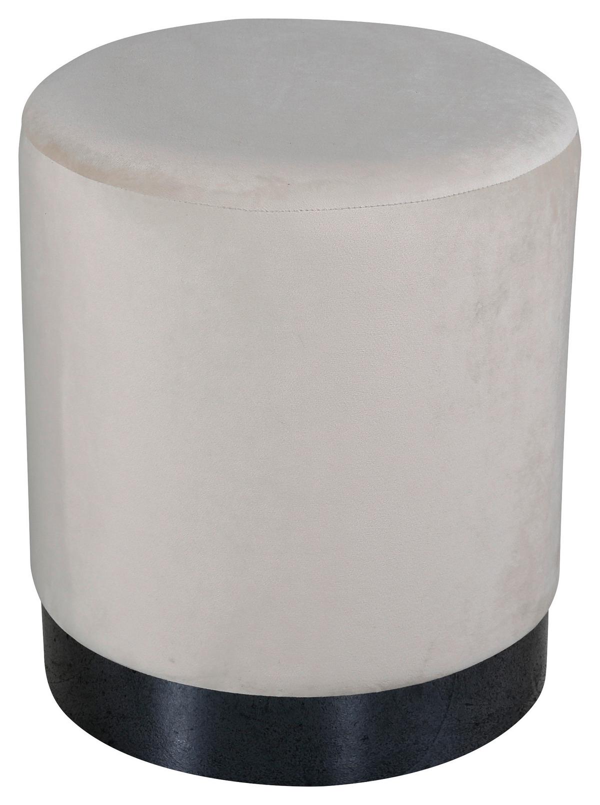 HOCKER BENJI - Beige/Schwarz, Design (35/42,5/35cm) - Livetastic