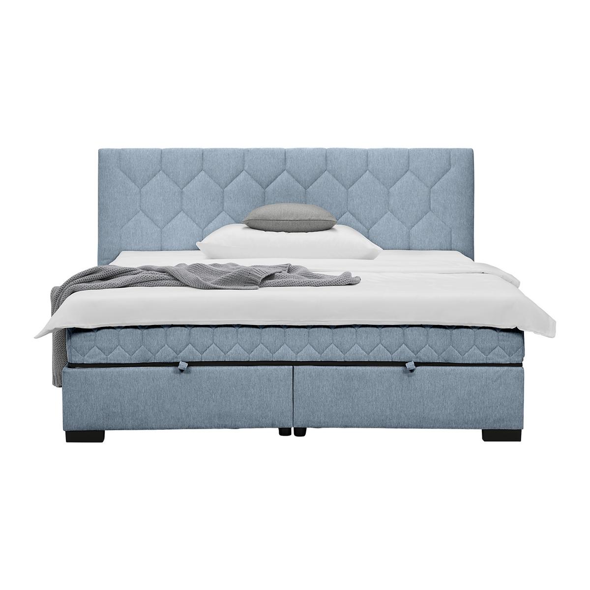 Box Krevet Maya D - crna/sivoplava, Konvencionalno, drvni materijal/drvo (200/220cm) - Based