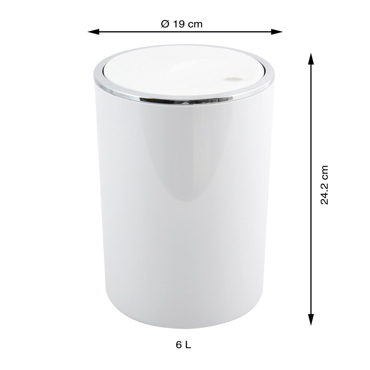 Abfalleimer 145198 Kamaka - Weiss, Konventionell, Kunststoff (19/24,2cm) - Spirella