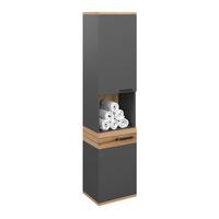 Dulap înalt Cotia - culoare lemn stejar/antracit, Modern, material pe bază de lemn (40/170/30cm) - James Wood