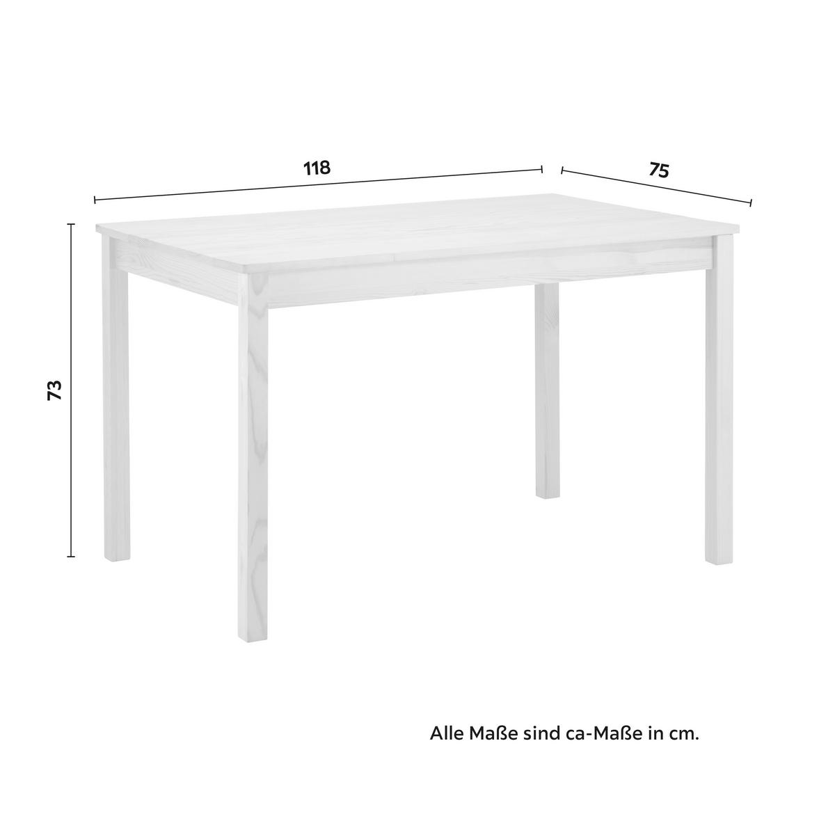 Sitzgruppe Amira in Naturfarben ca. 118x43cm - Naturfarben, MODERN, Holz (118/43/75/40.5/73/86cm) - Bessagi Home