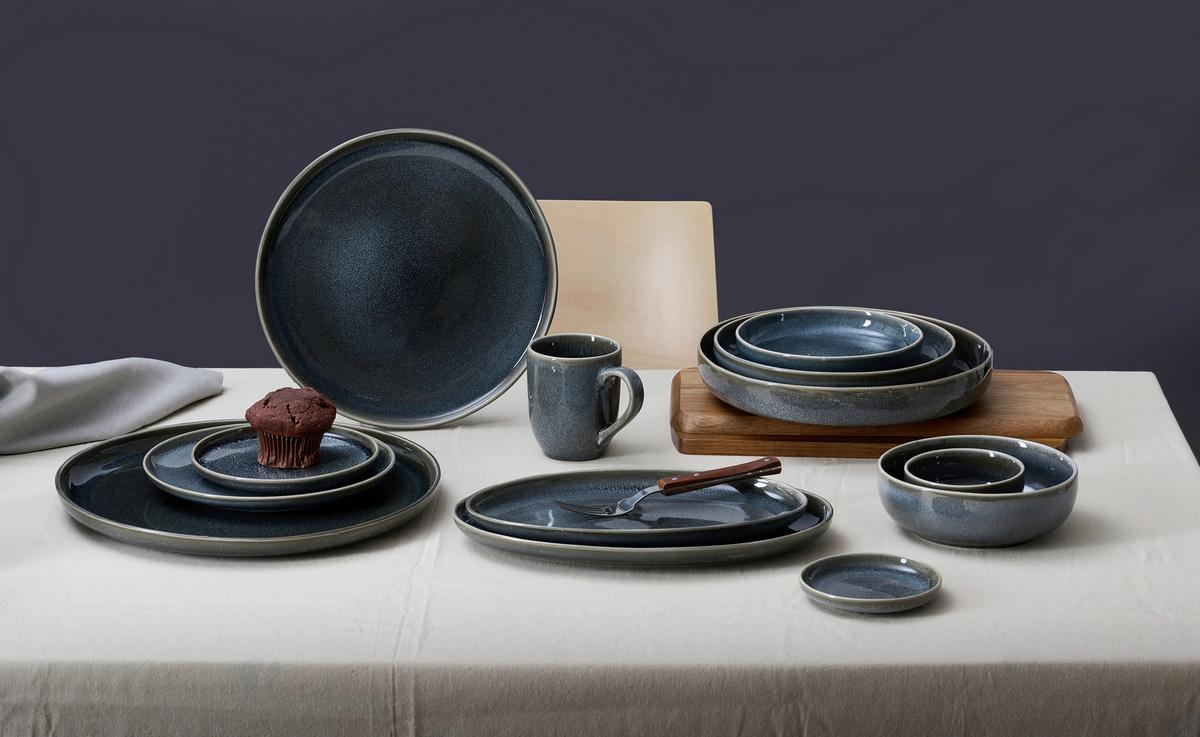 TALERZ DESEROWY 747720 - szary, Konventionell, ceramika (22/2cm) - Ritzenhoff Breker