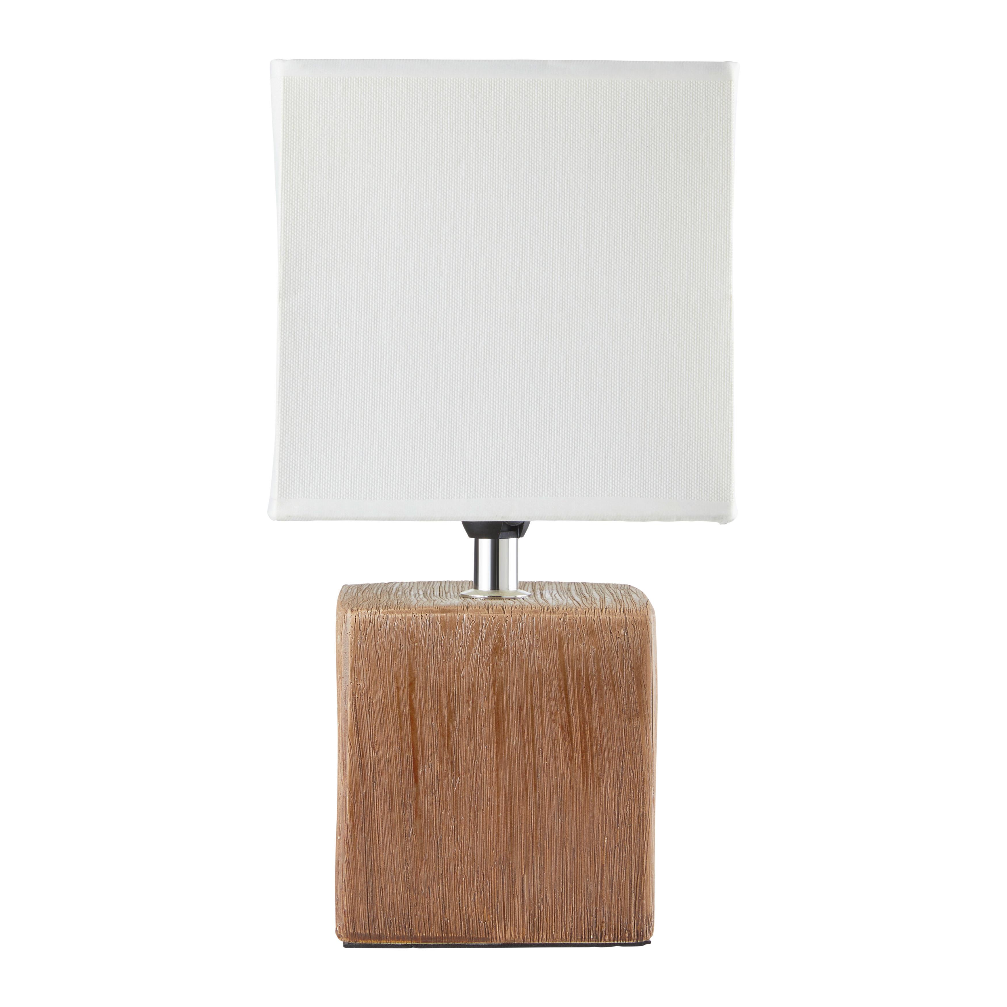 Asztali Lámpa Wanda - Sötétbarna/Bézs, modern, Kerámia/Textil (15,5/28,5cm) - Modern Living