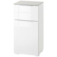Unterschrank in Weiß/Grau - MODERN, Holz/Holzwerkstoff (40/82/35cm) - Premium Living