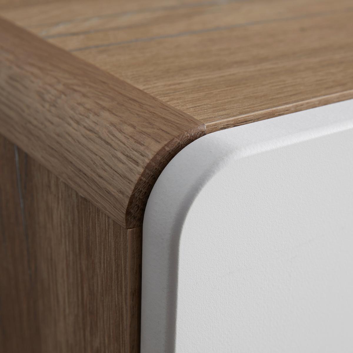 Kommode Ronda in Weiss/Eichefarben - Weiss/Eichefarben, Modern, Holzwerkstoff (86/91/40cm) - Premium Living