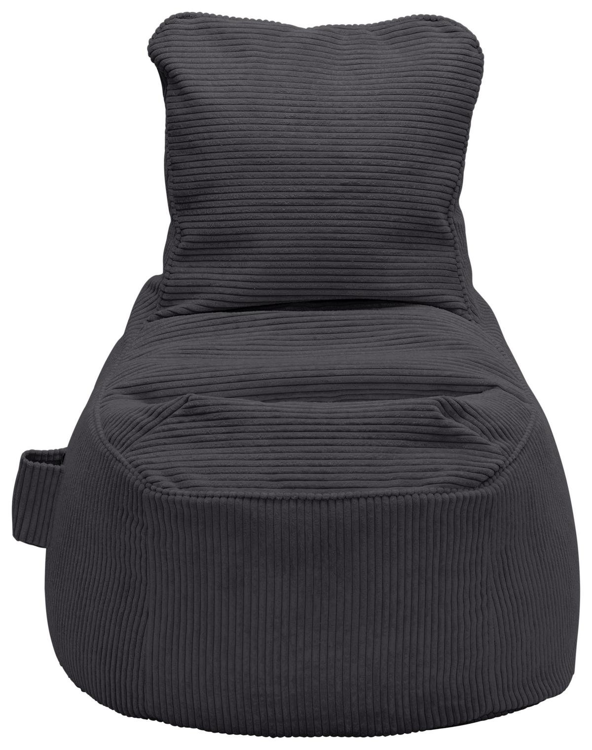 Sitzsack Cortona Cord Anthrazit - Anthrazit, MODERN, Textil (85/100/85cm) - Mömax