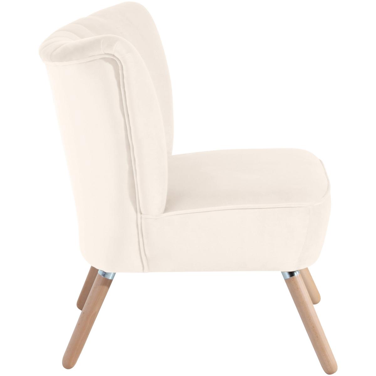SESSEL ALESSANDRO - Buchefarben/Creme, Design, Holz/Textil (70/80/66cm) - Max Winzer