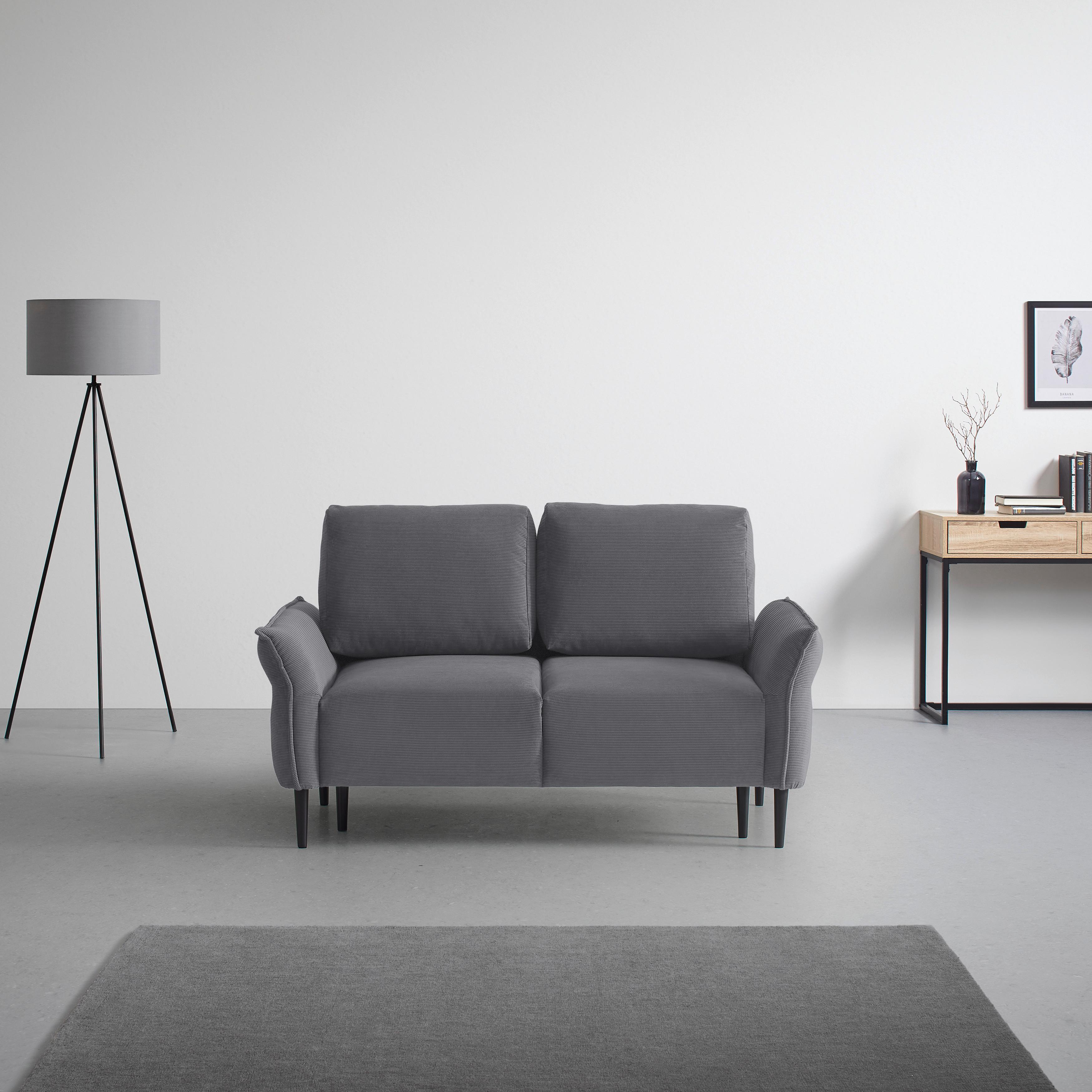 2-Sitzer-Sofa Custom Dunkelgrün - Dunkelgrün/Dunkelgrau, MODERN, Holz/Textil (150/85/92cm) - Mömax