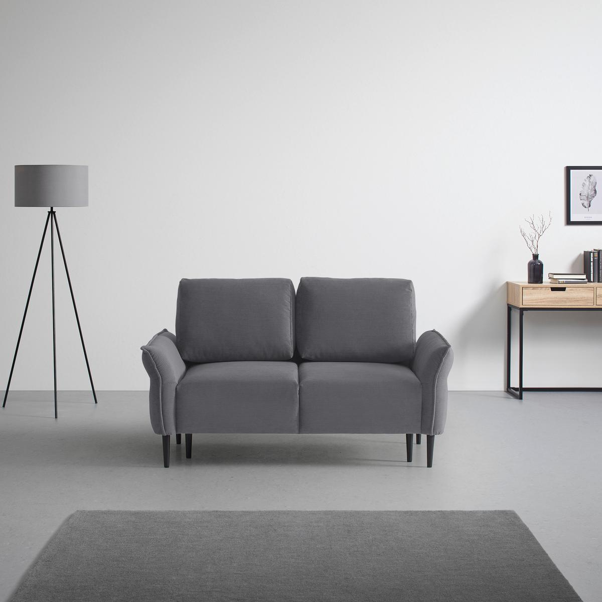 2-Sitzer-Sofa Custom Dunkelgrün - Dunkelgrün/Dunkelgrau, MODERN, Holz/Textil (150/85/92cm) - Mömax