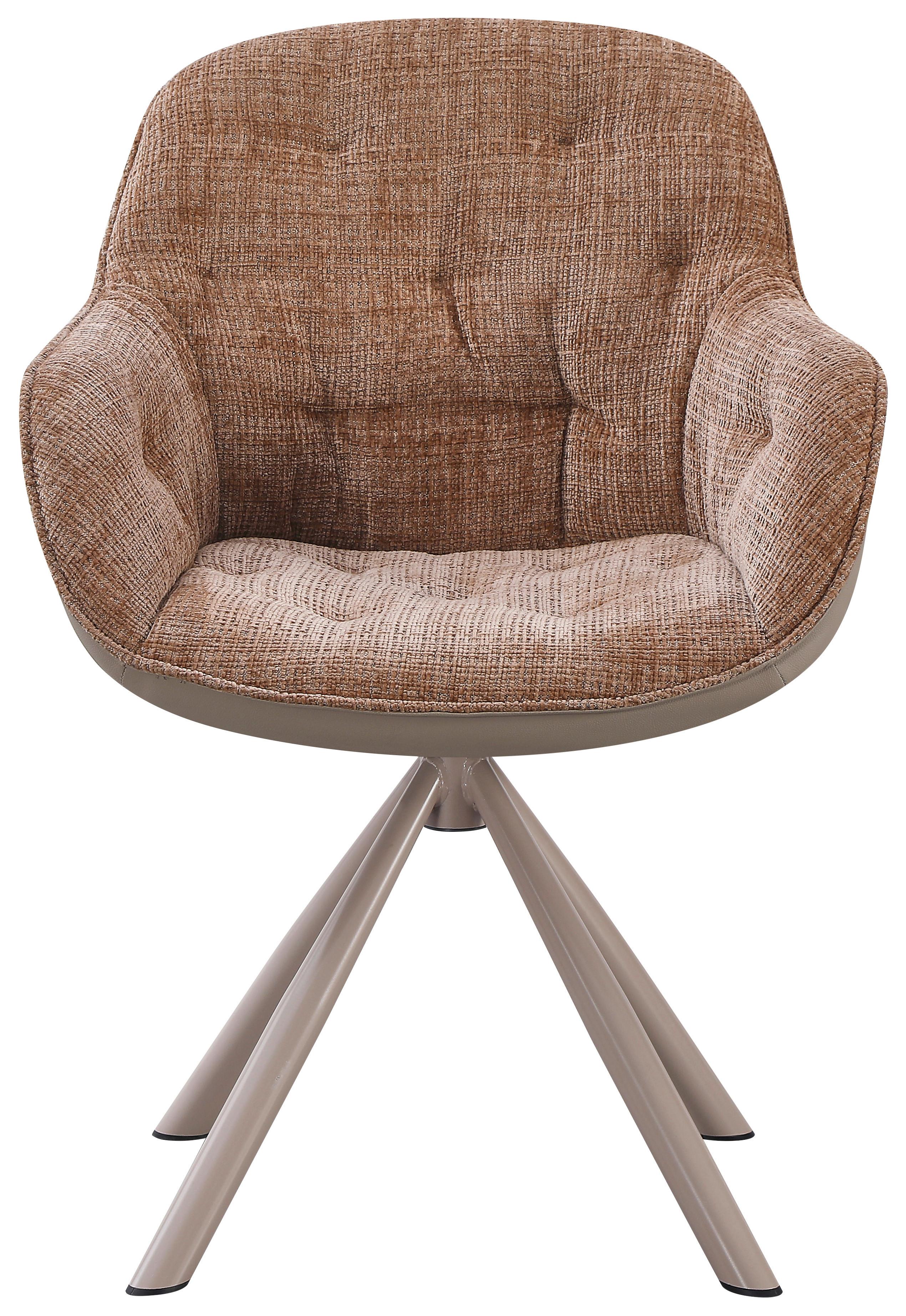 Naslanjač Eileen, Bež - siva/bež, Moderno, kovina/tekstil (62/85/62cm) - Mömax