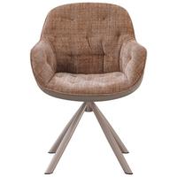 Naslanjač Eileen, Bež - siva/bež, Moderno, kovina/tekstil (62/85/62cm) - Mömax