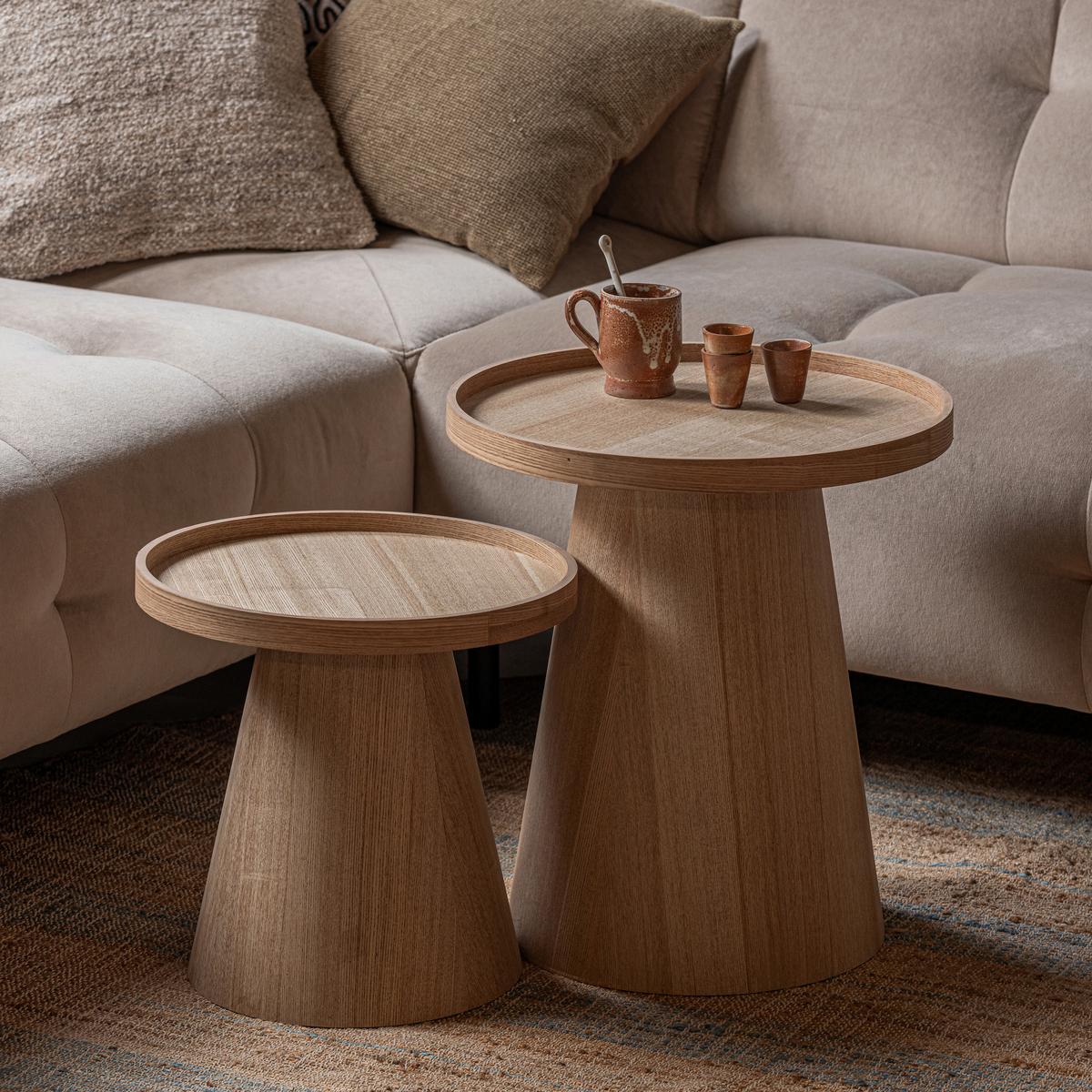 Beistelltisch Maud Naturfarben B: 45 cm - Naturfarben, Design, Holzwerkstoff (45/45/50cm) - Livetastic