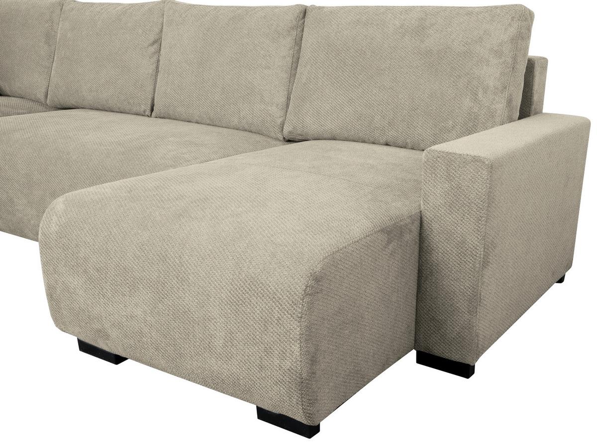 Canapea modulara VERONICE - albastru/taupe, Trend, textil (171/313/141cm) - Modern Living