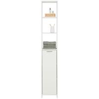 Hochschrank One in Weiß - Weiß/Grau, MODERN, Holzwerkstoff/Kunststoff (33/195/21cm) - Mömax
