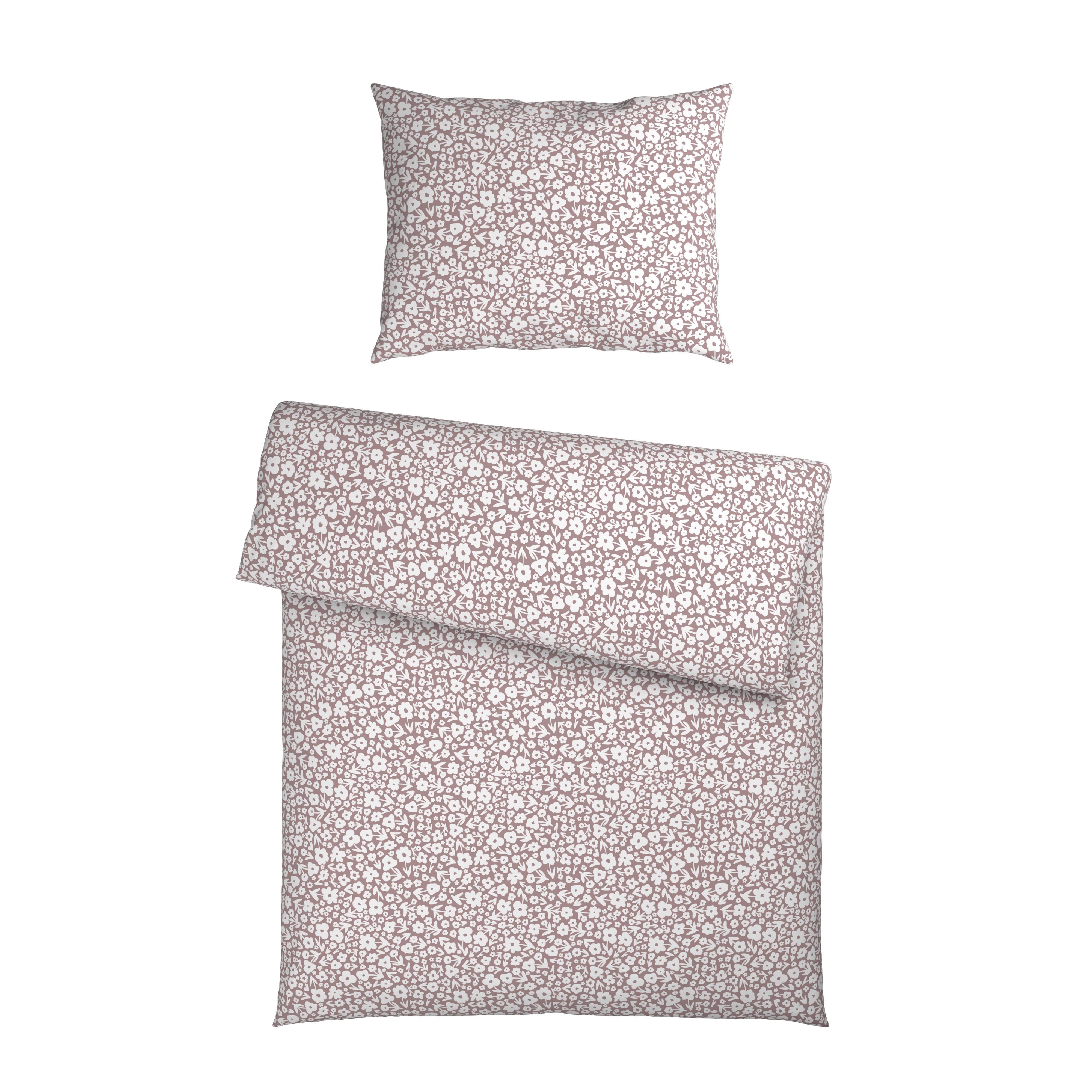 Bettwäsche Millefleur Mauve ca. 140x200cm - Mauve, MODERN, Textil (140/200cm) - Mömax